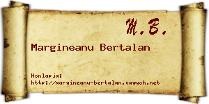 Margineanu Bertalan névjegykártya